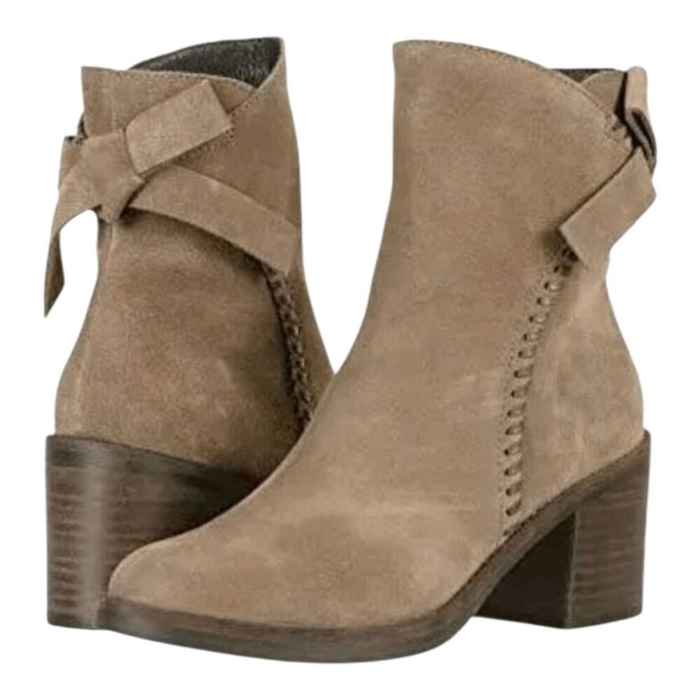 UGG Fraise Whipstitch Suede Heeled Ankle Boot Size 7